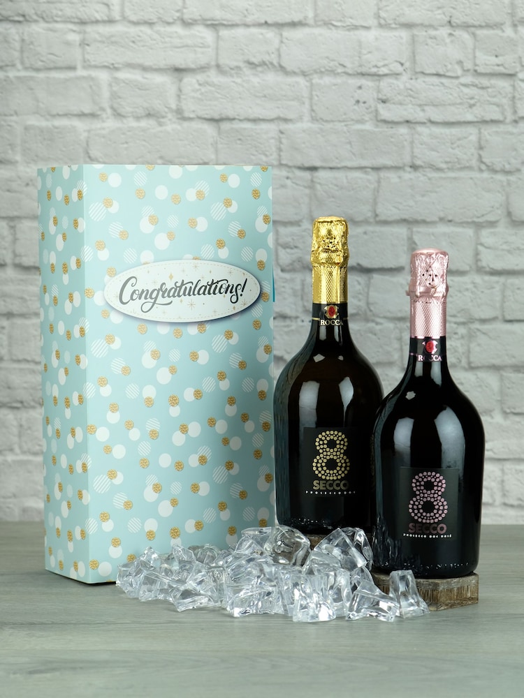 Le Bon Vin Congratulations Prosecco Wine Gift Box - Image 1 of 1 Le Bon Vin Congratulations Prosecco Wine Gift Box - Image 1 of 1