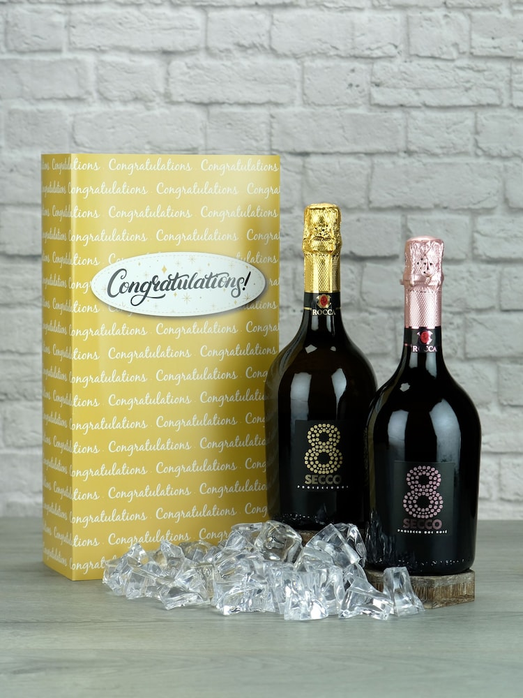 Le Bon Vin Congratulations Prosecco Wine Gift Box - Image 1 of 1 Le Bon Vin Congratulations Prosecco Wine Gift Box - Image 1 of 1