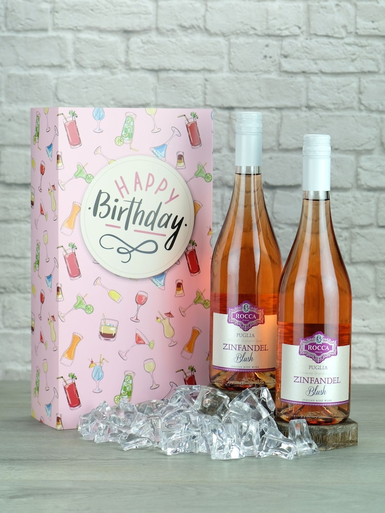 Le Bon Vin Happy Birthday Zinfandel Rosé Wine Gift Box - Image 1 of 2