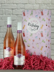 Le Bon Vin Happy Birthday Zinfandel Rosé Wine Gift Box - Image 2 of 2