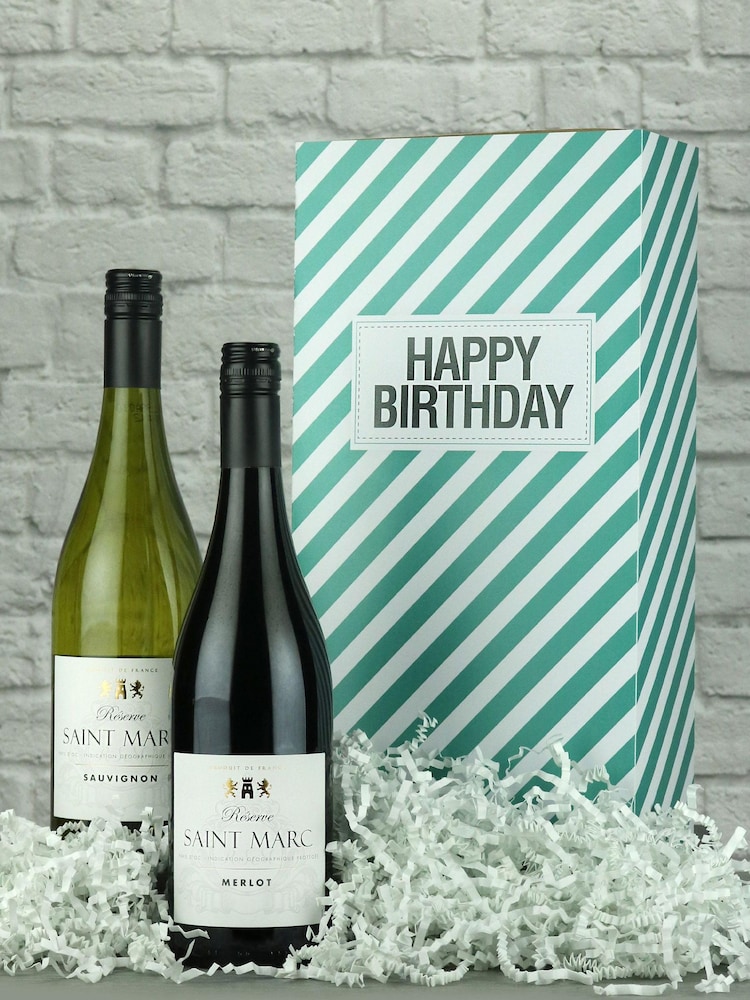 Le Bon Vin Happy Birthday Saint Marc Wine Gift Box - Image 2 of 2