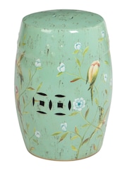 Fifty Five South Green Complements Tropical Ceramic Table Stool - Image 2 of 2