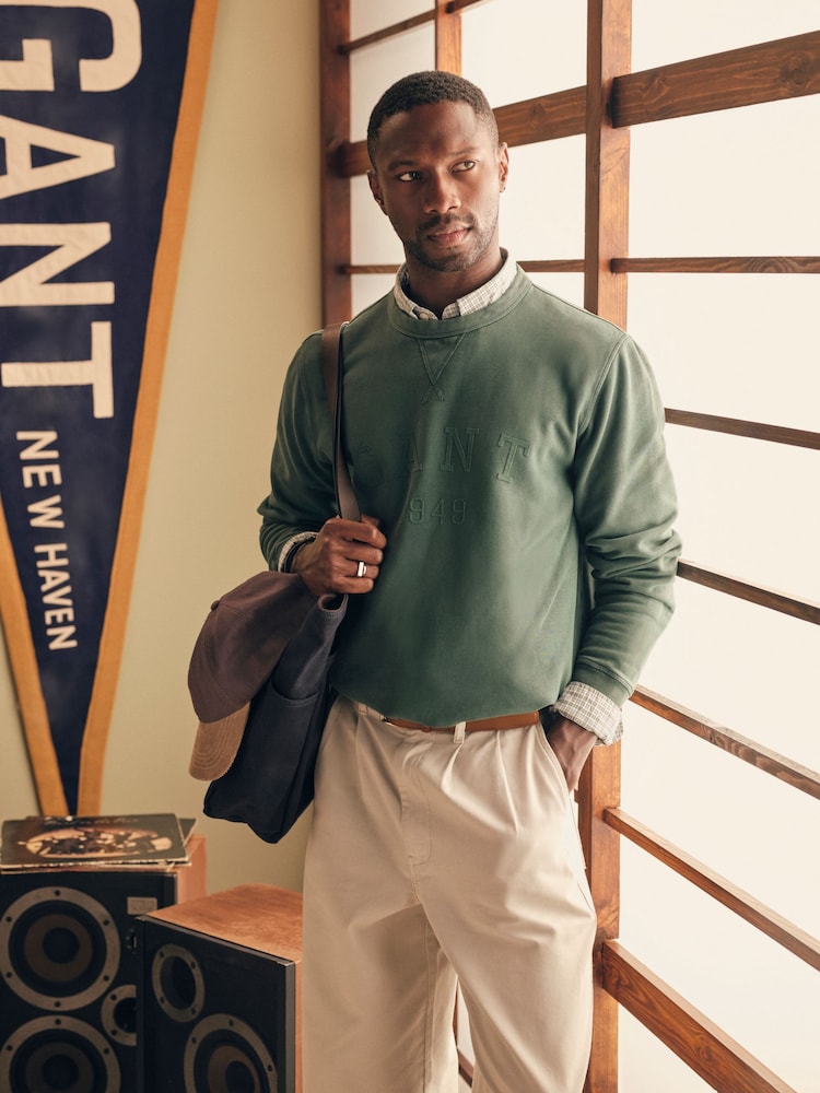 GANT Collegiate Logo Crew Neck Sweatshirt - Imagen 1 de 3