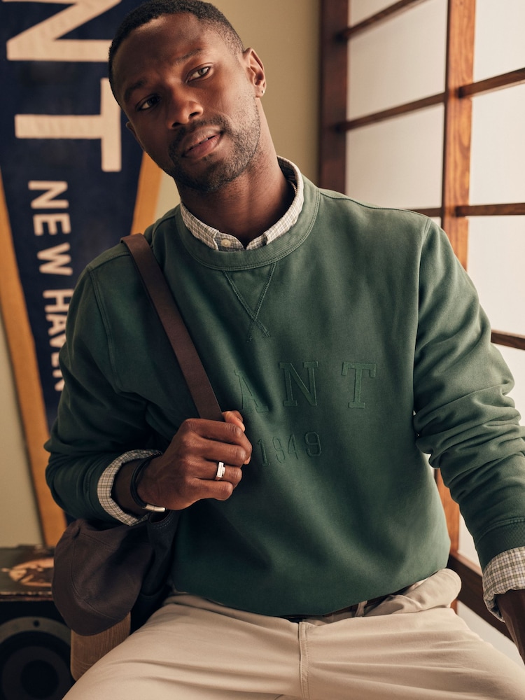 GANT Collegiate Logo Crew Neck Sweatshirt - Imagen 2 de 3