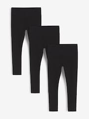 Black High Waist Leggings 3 Pack (3-16yrs) - Image 1 of 4