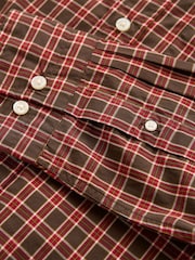 GANT Brown Regular Fit Poplin Check Shirt - Image 2 of 3