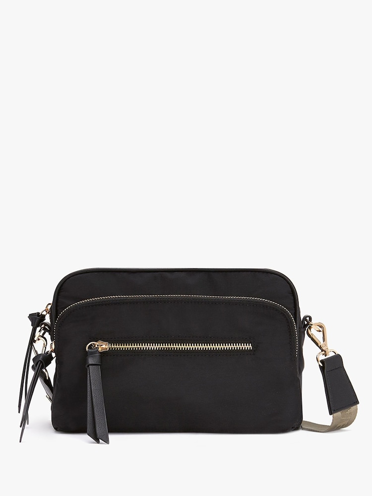 Mint Velvet Black Nylon Cross-Body Bag - Image 1 of 4