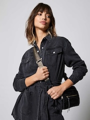 Mint Velvet Black Nylon Cross-Body Bag - Image 4 of 4