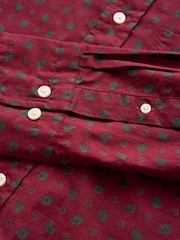 GANT Red Classic Fit Medallion Print Shirt - Image 2 of 3
