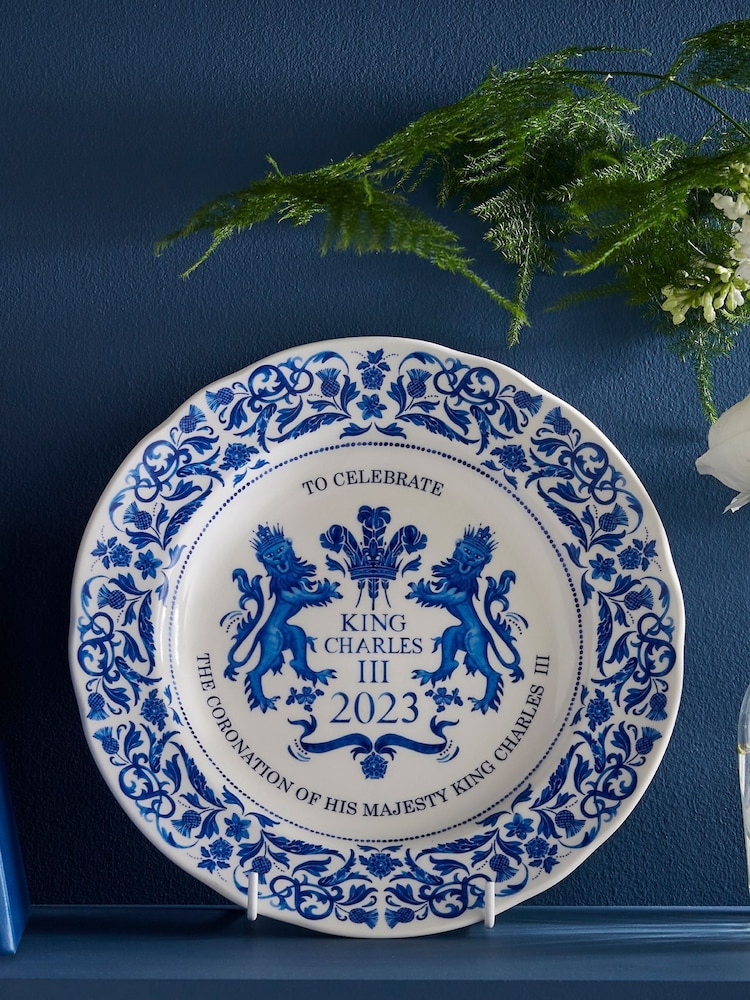 Spode Blue King's Coronation Plate - Image 1 of 4
