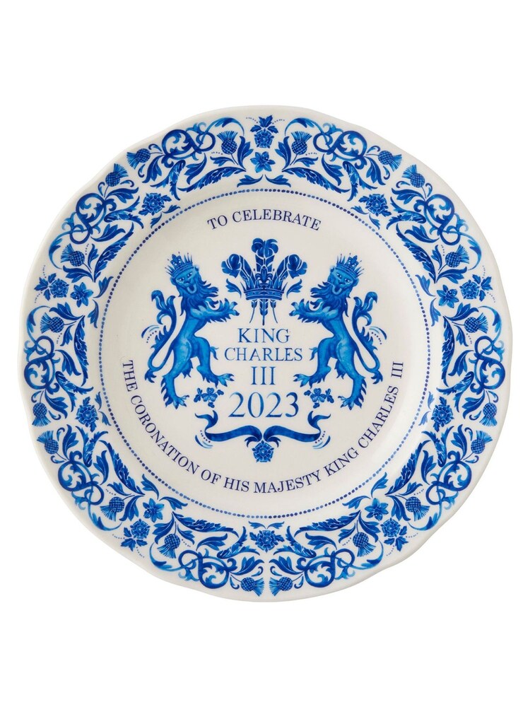 Spode Blue King's Coronation Plate - Image 2 of 4