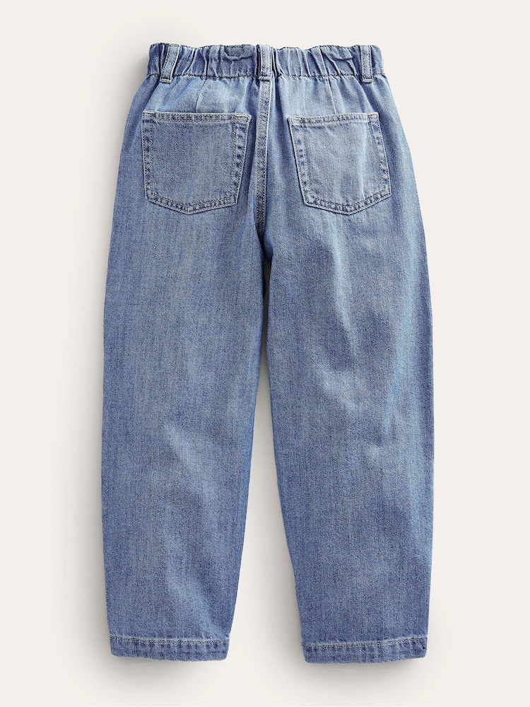 Boden Blue Embroidered Barrel Leg Jeans - Image 2 of 3 Boden Blue Embroidered Barrel Leg Jeans - Image 2 of 3