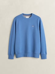 GANT Blue Shield Crew Neck Sweatshirt - Image 1 of 2
