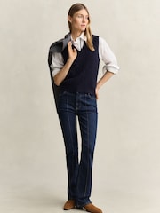 GANT Lambswool Cable Knit Vest - 4şəkildən 4 şəkil