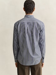 GANT Blue Regular Fit Poplin Stripe Shirt - Image 2 of 6