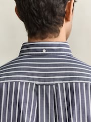 GANT Blue Regular Fit Poplin Stripe Shirt - Image 3 of 6