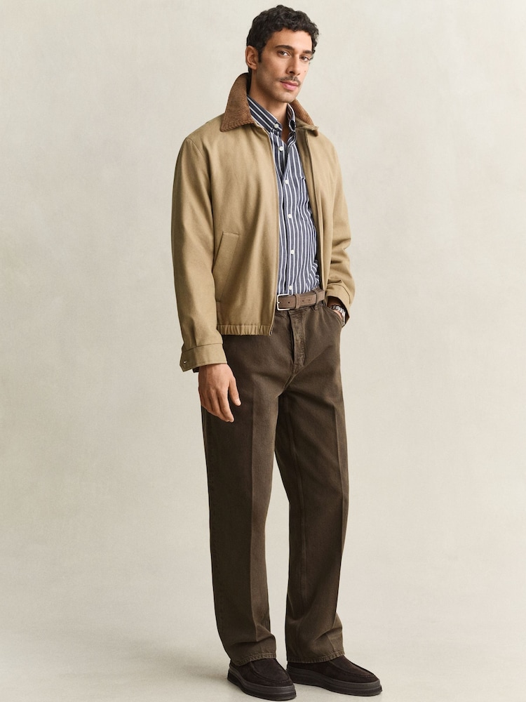 GANT Blue Regular Fit Poplin Stripe Shirt - Image 6 of 6 GANT Blue Regular Fit Poplin Stripe Shirt - Image 6 of 6