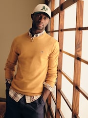 GANT Yellow Lambswool Crew Neck Jumper - Image 3 of 5