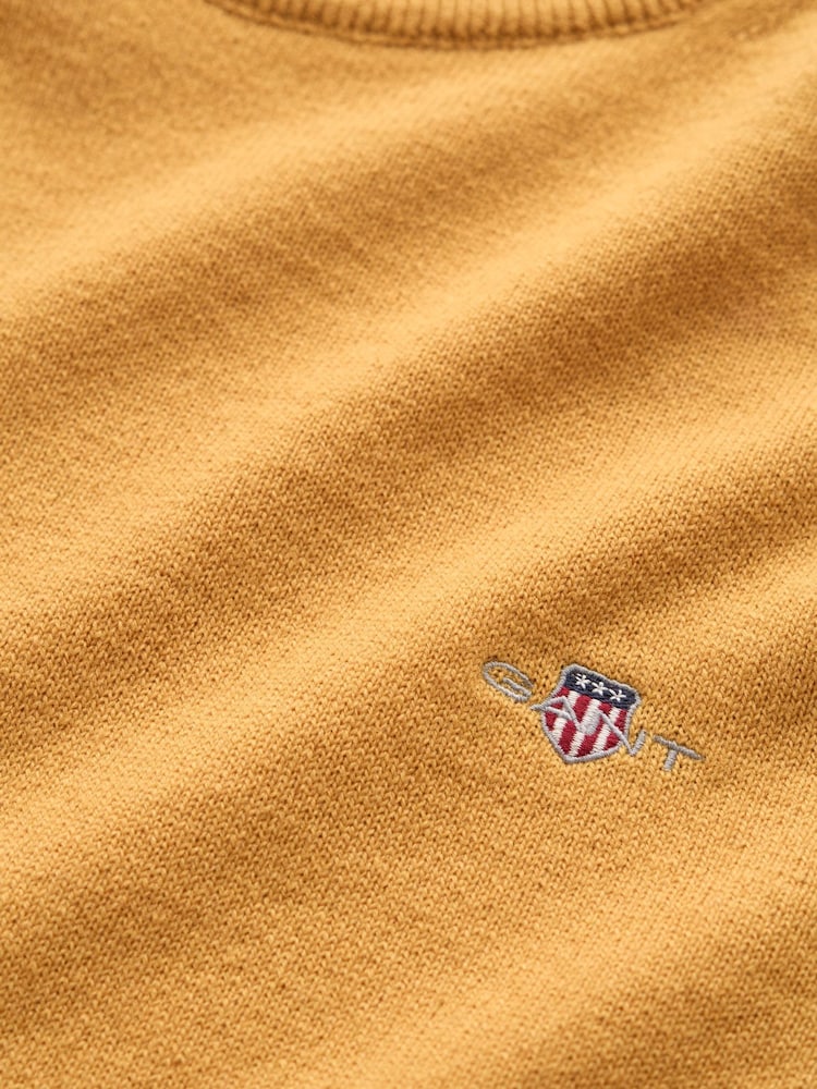 GANT Yellow Lambswool Crew Neck Jumper - Image 5 of 5 GANT Yellow Lambswool Crew Neck Jumper - Image 5 of 5