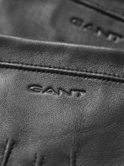 GANT Black Cashmere Lined Lambskin Gloves - Image 2 of 2
