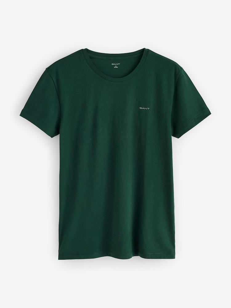 Yaşıl/Qırmızı - GANT Crew Neck T-Shirts 2 Pack - 5şəkildən 2 şəkil