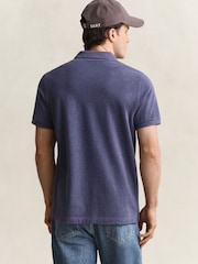 Bleu - Polo piqué à logo GANT Shield - Image 3 sur 5