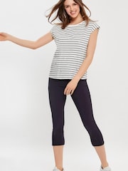 M&Co Cropped Stretch-Hose, Blau - Bild 1 von 2