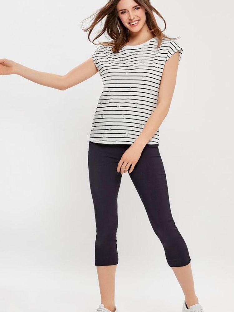 M&Co Cropped Stretch-Hose, Blau - Bild 1 von 2
