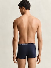GANT Blue Stretch Cotton Boxers 3 Pack - Image 3 of 4