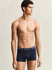 GANT Blue Stretch Cotton Boxers 3 Pack - Image 4 of 4