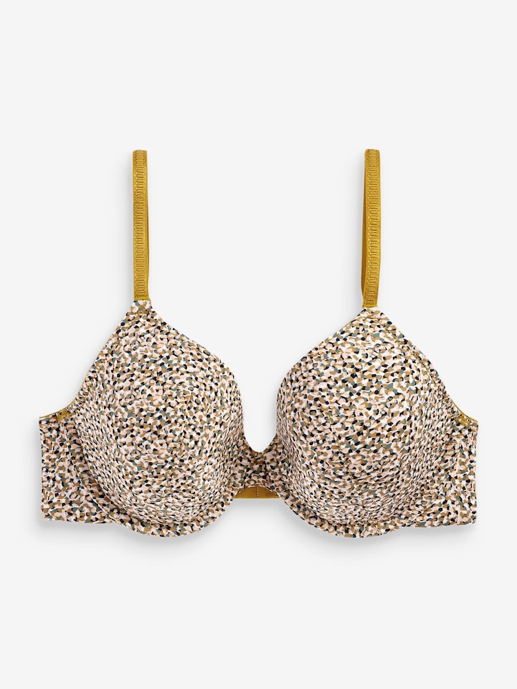 Print/Navy Light Pad Full Cup Smoothing T-Shirt Bras 2 Pack - Image 4 of 4