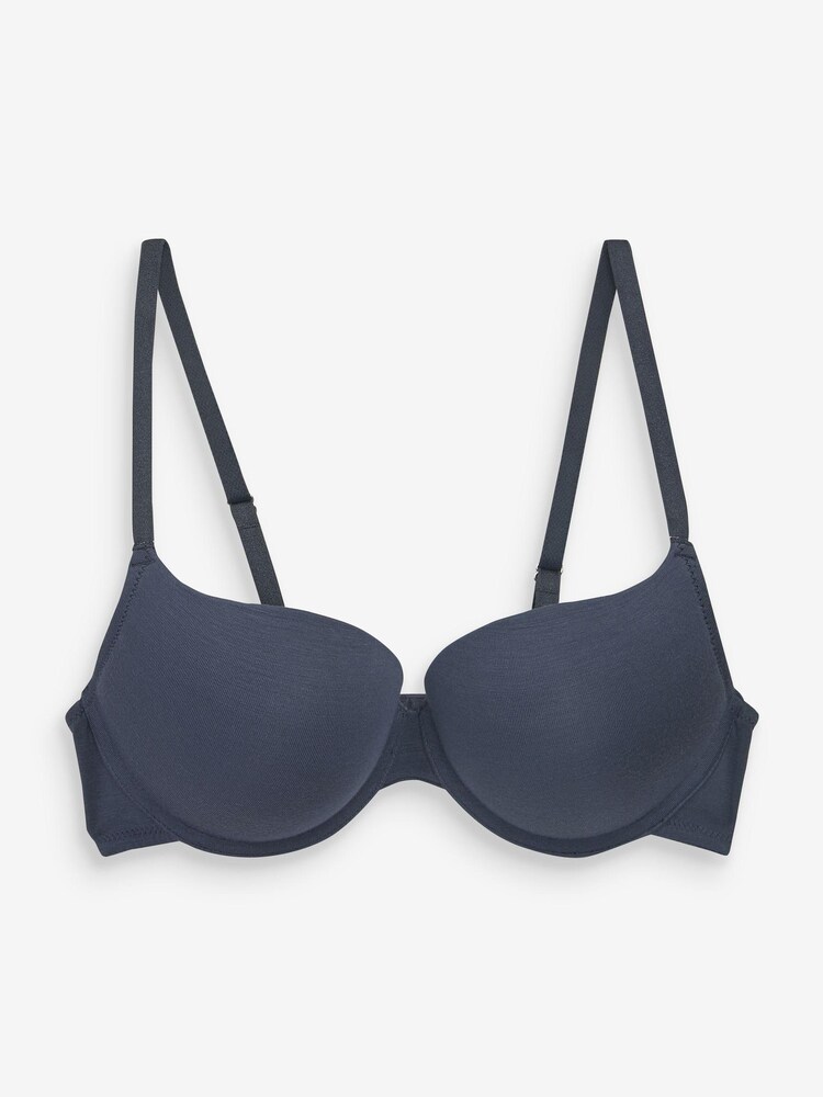 Navy Blue/White Push Up Triple Boost Modal Bras 2 Pack - Image 1 of 6