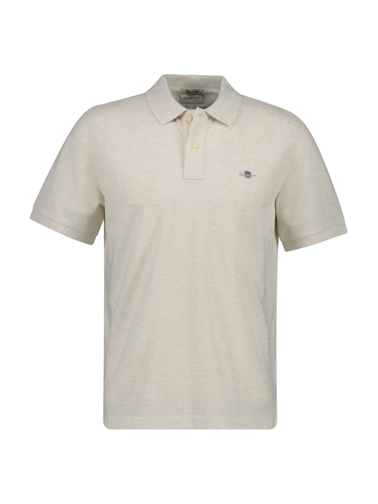 GANT Natural Shield Logo Pique Polo Shirt - Image 1 of 1 GANT Natural Shield Logo Pique Polo Shirt - Image 1 of 1