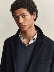 GANT Blue Classic Wool Coat - Image 5 of 7