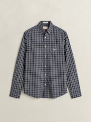 GANT Blue Regular Fit Poplin Check Shirt - Image 1 of 3