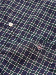 GANT Blue Regular Fit Poplin Check Shirt - Image 3 of 3