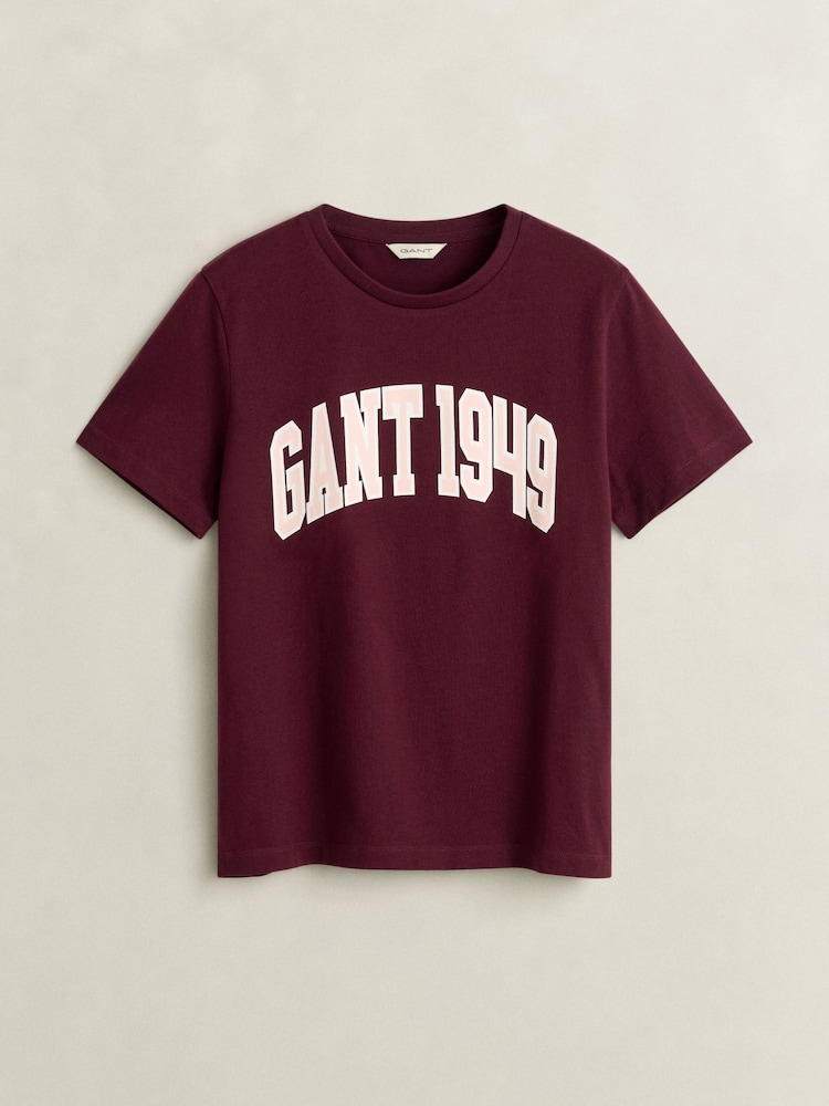 GANT Red Collegiate Logo Graphic T-Shirt - Image 1 of 2