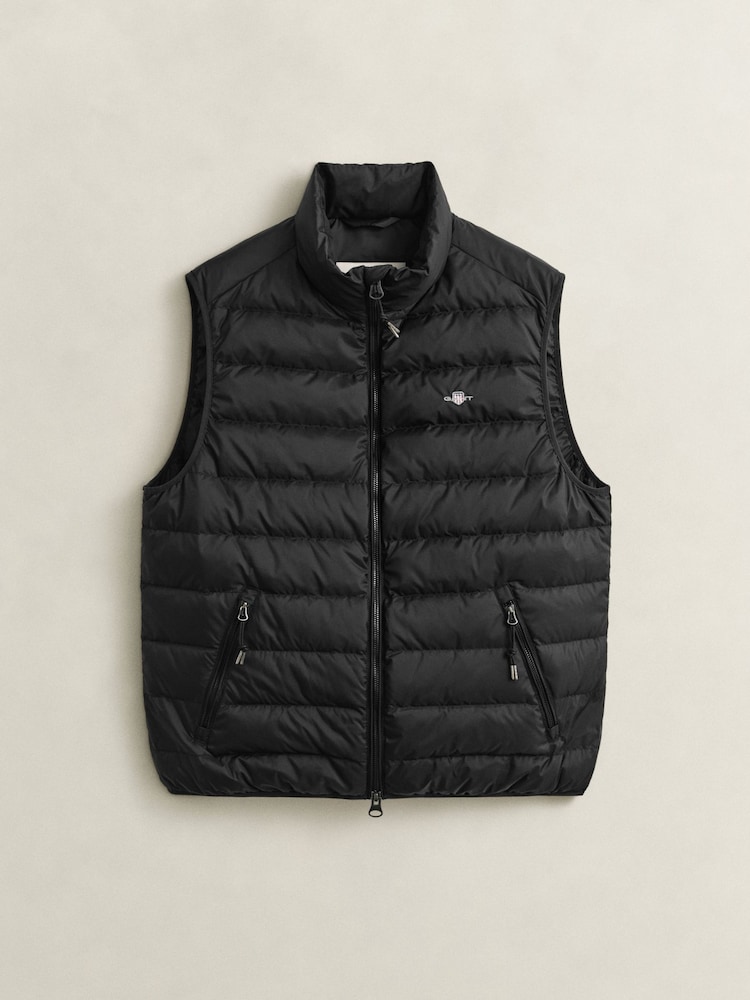 Černý - GANT Lightweight Down Gilet - Obrázek 8 z 8