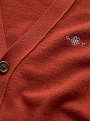 GANT Red Lambswool Shield Logo Cardigan - Image 2 of 2