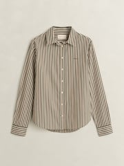 GANT Green Regular Fit Stripe Poplin Shirt - Image 1 of 3