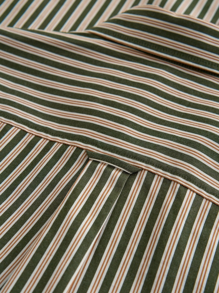 GANT Green Regular Fit Stripe Poplin Shirt - Image 2 of 3