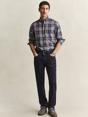 Niebieski - GANT Regular Fit Poplin Check Shirt - Obraz 2 z 7