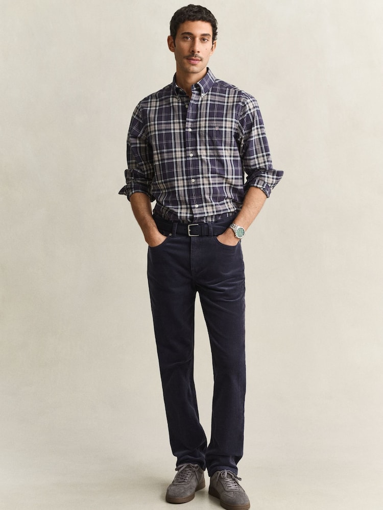 Niebieski - GANT Regular Fit Poplin Check Shirt - Obraz 2 z 7 Niebieski - GANT Regular Fit Poplin Check Shirt - Obraz 2 z 7