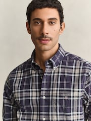 Niebieski - GANT Regular Fit Poplin Check Shirt - Obraz 5 z 7