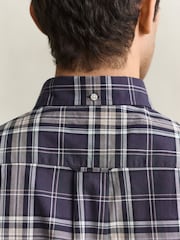 Niebieski - GANT Regular Fit Poplin Check Shirt - Obraz 6 z 7