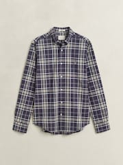 Niebieski - GANT Regular Fit Poplin Check Shirt - Obraz 7 z 7