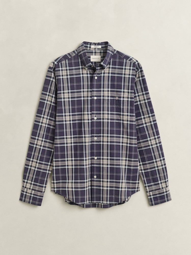 Niebieski - GANT Regular Fit Poplin Check Shirt - Obraz 7 z 7 Niebieski - GANT Regular Fit Poplin Check Shirt - Obraz 7 z 7