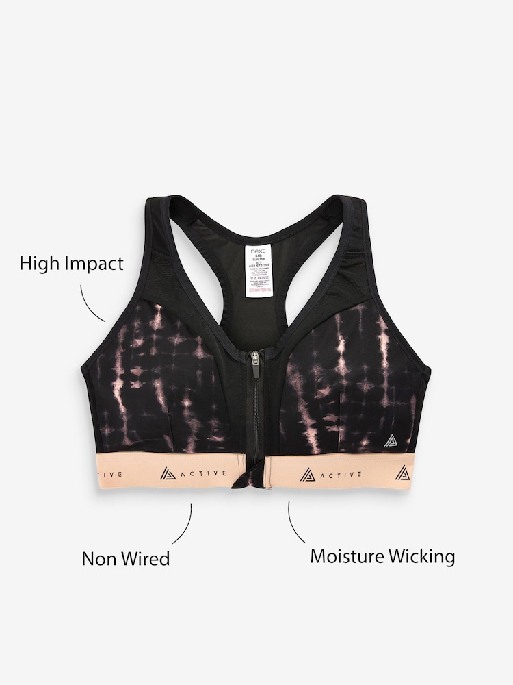 С рисунком - Active Sports High Impact Dry Tech Zip Front Bra B-GG - Изображение 3 из 3