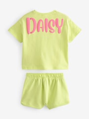V barvi limete - 100% bombaž Disney majica in kratke hlače Daisy Duck (3mesecev-7let) - Slika 6 iz 7