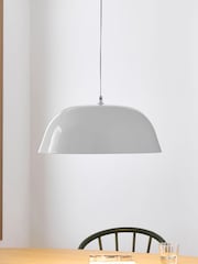 Jasper Conran London White Domed Pendant With Diffuser - Image 1 of 6